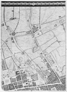 Carte du West End et de Soho, Londres, 1746